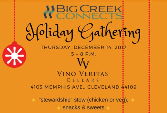 Holiday Gathering  Thurs., Dec. 14 from 5-8pm